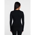 thumbnail image 3 of Ozark Trail Women’s Warmer Thermal Long Sleeve Seamless Fleece Top, Sizes XS-XXL, 3 of 5
