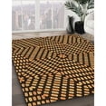 thumbnail image 3 of Ahgly Company Machine Washable Indoor Round Transitional Orange Area Rugs, 7' Round, 3 of 7