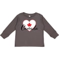 thumbnail image 3 of Inktastic Canada-heart and Maple Leaf Boys or Girls Long Sleeve Toddler T-Shirt, 3 of 5