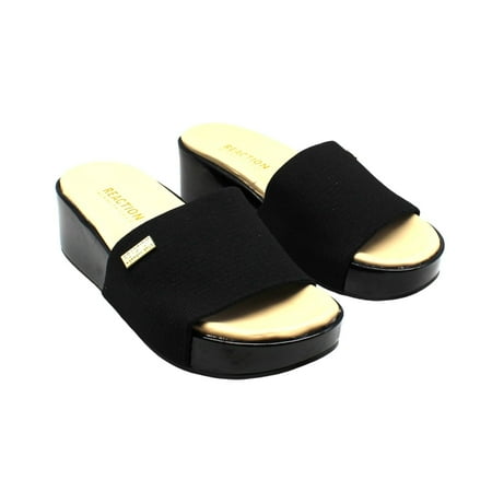 

Kenneth Cole Reaction Women s Maila Stretch Slide Wedge Sandals - Black (Size 5 US )