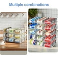 thumbnail image 4 of Can Organizer For Pantry, 3 Sets 5 Tiers Free Combination Can Dispenser, Soda Can Organizer For Fridge And Countertop, 60 Cans Rack Automatic Rolling Stackable Canned Food Organizer, Clear, 4 of 6