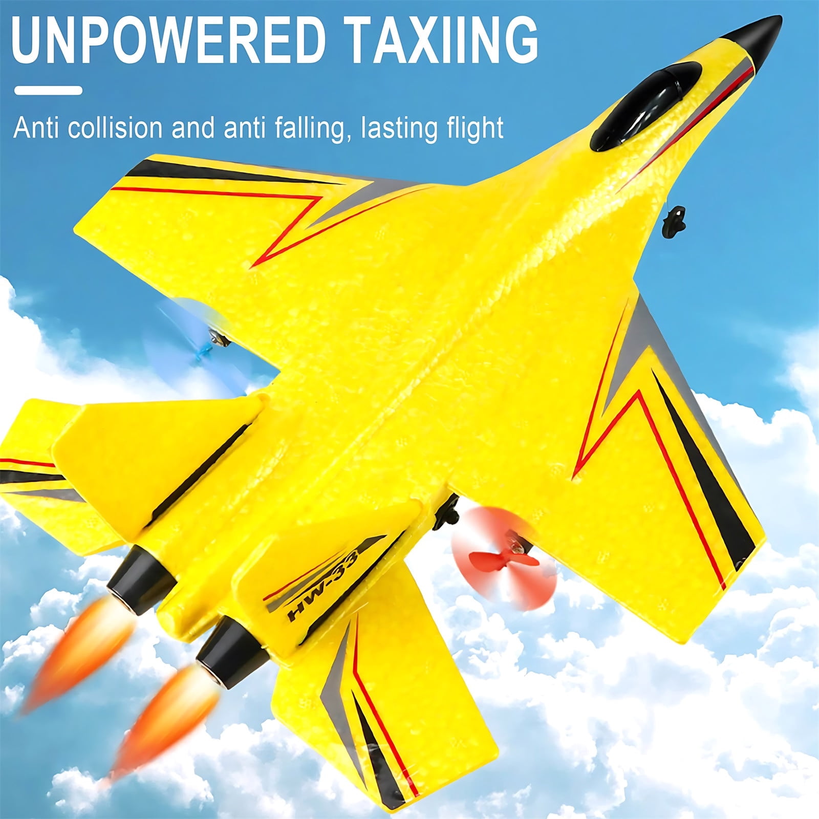 RC Plane Remote Control Glider Airplanes 2.4GHz 2 Channel Remote Control Plane with Gyro Night Lights and 2 Batteries Remote Control Aircraft with Automatic Balance Gyro