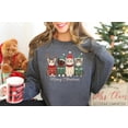 thumbnail image 3 of Meowy Christmas Cat Sweatshirt – Funny Cat Lover Xmas Hoodie, Cotton Pullover, Made in USA, Cute Christmas Cat Mom Sweater, Cozy Catmas Crewneck Gift for New Year, 3 of 6