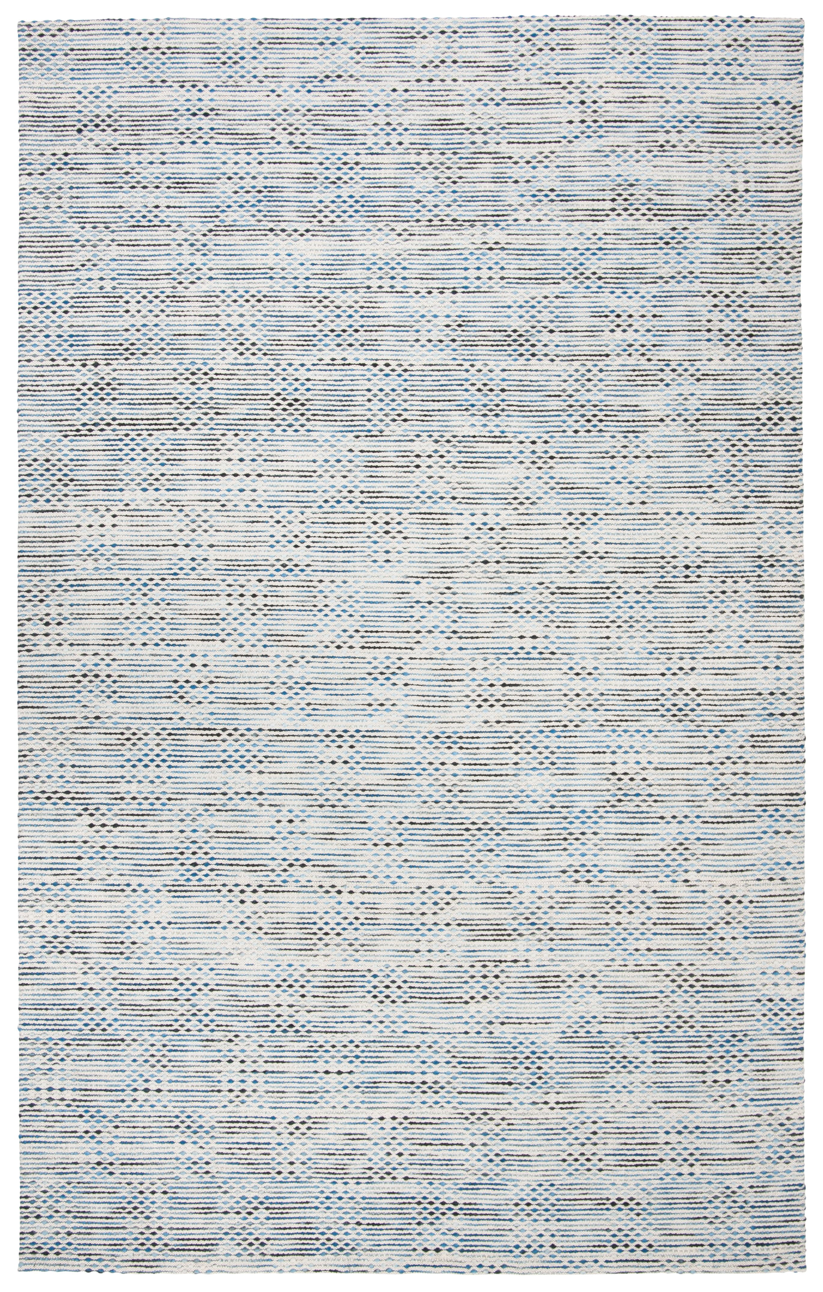 SAFAVIEH Marbella Johann Abstract Striped Area Rug, Navy/Beige, 8' x 10'
