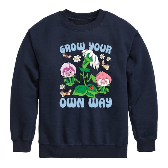 Disney - Alice In Wonderland - Grow Your Own Way - Toddler & Youth Crewneck Fleece Sweatshirt