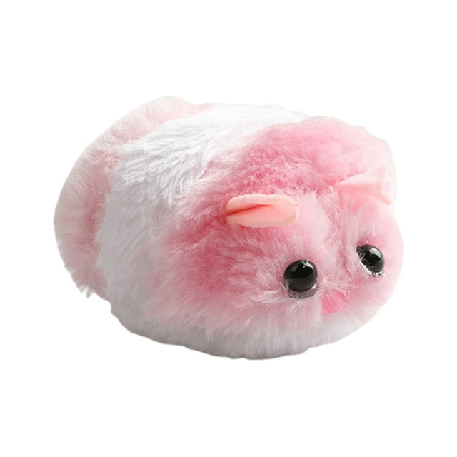 Visland Cats Pull String Mouse Interactive Cat Toy Movable Vibrating Mouse Fluffy Plush Mice Toy for Cats Kitten Pets Indoor Exercise Entertainment