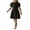 00-Black102, variant on WOYY Toddler Girls Shirt Dress Casual School Puff Sleeve Button-Down Belted Dress, Black