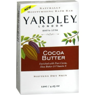 Yardley Moisturizing Bar Cocoa Butter 4.25 oz (Pack of 6)