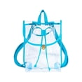 thumbnail image 2 of Sportteer Transparent Backpack PVC Clear Backpack Stadium Approved Waterproof Drawstring Transparent Visible Men Women Teenage Outdoor Travel Casual Bookbag Clear Stadium Bag, 2 of 9
