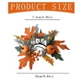 thumbnail image 3 of Kaireo Fall Candle Ring with Pumpkin Design and LED Candle, Artificial Halloween Table Centerpiece Wreath for Thanksgiving Dinner Home Decor – Orange, 1 Pack, 3 of 9