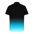 thumbnail image 4 of JWZUY Men's Relaxed Gradient Print Short Sleeve Lapel Collar Button Down Blouse Shirts - Summer Casual Tops Sky Blue 2XL, 4 of 5