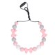 thumbnail image 1 of Collar masticable con cuentas de silicona suave, collar de dentición con colgante en forma de arco de masaje de goma de bebé para bebé rosa, 1 of 5