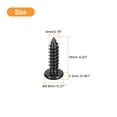 thumbnail image 2 of 4mm x 16mm Phillips Pan Head Self-tapping Screw, 100pcs - 304 Stainless Steel Round Head Wood Screw (Black), 2 of 6