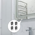 thumbnail image 1 of NIYANGLE 4Pcs Stainless Steel Mirror Clips White Utility Hanger for Wall Mounting Mirrors, 1 of 7