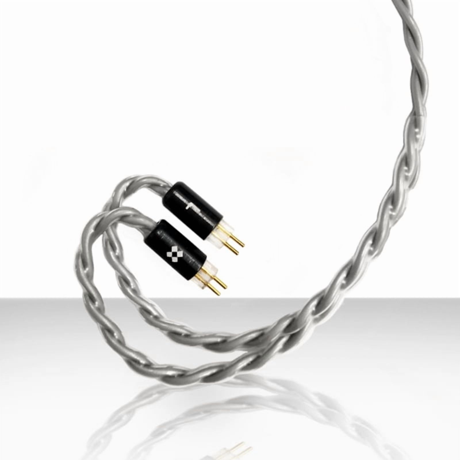 8Core Earphone Cable 0.78mm 2 Pin TRS Silver Plateds Coppers for Enhanceds Sound