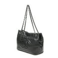 thumbnail image 2 of Pre-Owned Chanel Black Timeless Soft Chain Tote Shoulder Bag Caviar Leather, 2 of 10