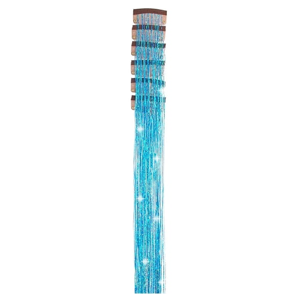 6Pcs Clip in Hair Tinsel,Hair Tinsel Clip in Tinsel Hair Extensions,Glitter Hair Tinsel Clip Ins Hair Accessories,Fairy Hair Sparkle Strands Festival Gift Party Dazzle Hair Accessories for Women,G