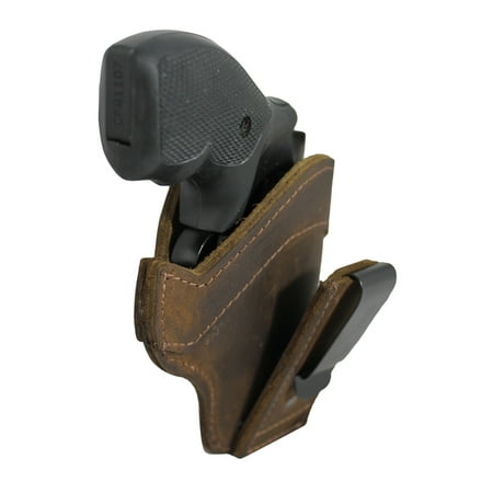 Barsony Right Brown Leather Tuckable IWB Holster Size 3 Charter Arms Colt Ruger S&W Taurus small/medium .22 .38 .44 .357