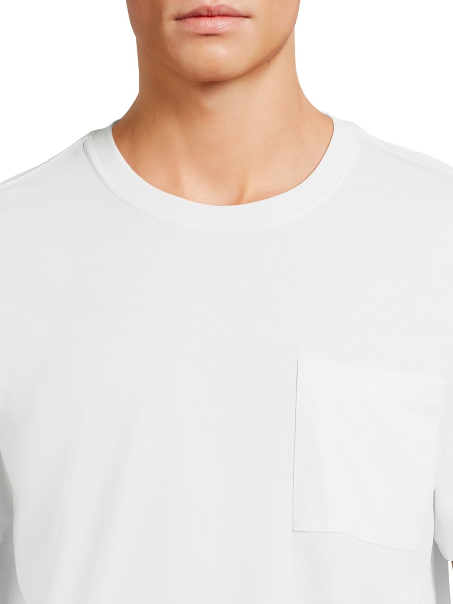 Athletic Works Men's and Big Men's Tri Blend Pocket Tee, Sizes XS-4XLT