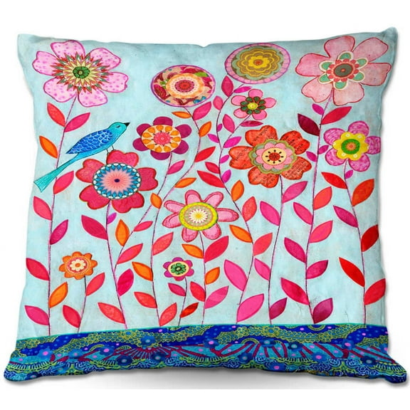 DiaNoche Designs Throw Pillows from Artist Sascalia - Blue Bird