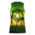 thumbnail image 5 of symoid Graphic Tank Tops for Men- Summer Casual Hawaiian Beach Green Boys Undershirts Size L, 5 of 5
