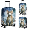 thumbnail image 2 of Hello Winter Devon Rex Welcome Snowy Night Watercolor Vintage Travel Luggage Cover Cat Lover Kitten Owner Gifts Suitcase Dust Protective Decor - 01011, 2 of 5