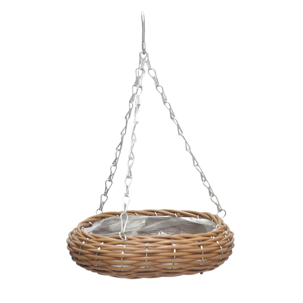 Fovolat Rattan Round Hangings BasketsWoven Wicker Style Flower Baskets