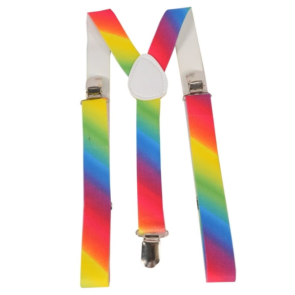 Dress Up America 3.5 cm Rainbow Suspenders for Adults - Clip On & Adjustable for Teens | Adults