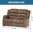 thumbnail image 6 of Dowbom 6-Pieces Recliner Loveseat Covers Velvet Stretch Couch Slipcovers for 2 Cushion Sofa, 6 of 7