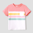 thumbnail image 2 of PatPat Family Matching Color Block Tee and Ditsy Floral Shirred Top Dress Sets, 2 of 4