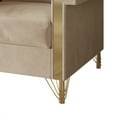 thumbnail image 5 of Castle Place Comtemporary Glam Velvet Upholstered Sofa, Beige, 5 of 7