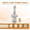 thumbnail image 3 of Uxcell 20x52mm Lamp Shade Finial, 2Pcs Lamp Finials Caps Knob M10*1mm Threaded, Silver Tone, 3 of 6