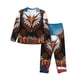 thumbnail image 1 of Balery Cartoon Bald Eagle USA Conjunto de Pijama con Estampado para Mujer, Conjunto de Dos Piezas con Manga Larga, Ropa de Dormir Suave con Bolsillos, Pijamas Cómodos-Large, 1 of 7