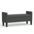 thumbnail image 4 of 52" Upholstered Storage Bench in Dark Gray, 4 of 7