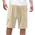 thumbnail image 1 of Dagugfen Cargo Shorts for Men Elastic Waist Drawstring Loose Outdoor Running Sports Shorts with Pockets, 1 of 5