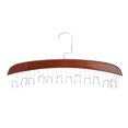 thumbnail image 1 of Rotating Twirl Wooden Tie Rack Multi-functional 12 Hooks Belt Organizers, 1 of 7