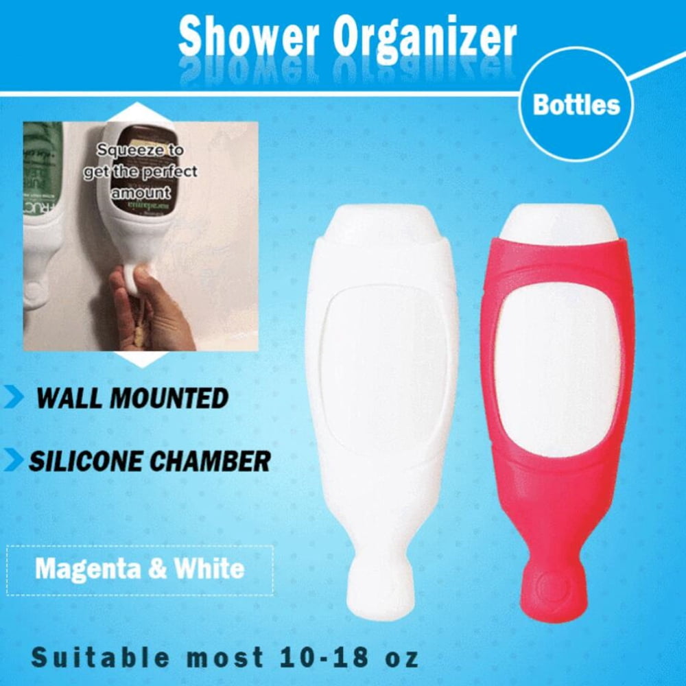 Silicone Shower Squeeze Bottle Wall Mounted Shower Dispenser Organizer for  Shower Gel Shampoo Soap Bottles