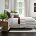 thumbnail image 3 of 6ix Tailors August Stripe Merlot Reversible Duvet Cover Set Twin, 3 of 5