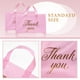 thumbnail image 3 of Bolsa de compras Outus Thank You, 10 x 12 pulgadas, 60 g, LDPE rosa/dorado (120), 3 of 7