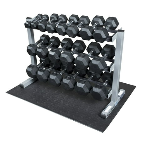 Body Solid GDR363-RFWS Dumbbell Rack Package (Best Dumbbells For Body Beast)