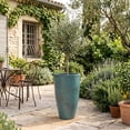 thumbnail image 3 of Ecobo 27.6-Inch Tall Eco-Friendly Round Pot Planter | Indoor/Outdoor Use, Durable, Versatile, and Lightweight | Contemporary All-Weather Design by Brazilian Artisans - Green, 3 of 9