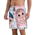 thumbnail image 2 of Kll Boy Girl Men'S Casual Summer Beach Shorts Hawaiian Shorts With Pockets-Xx-Large, 2 of 9