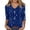 Navy, variant on Women's Colorful Tops Printed Long Sleeve V Neck Casual Blouses Ethnic Shirts Summer Fashion Clothing for Women