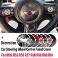 thumbnail image 2 of Car Steering Wheel Center Sticker Cover For MINI ONE  S Clubman R55 R56 R57 R58 R59 R60 R61 Interior Moulding Accessories, 2 of 7