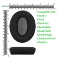 thumbnail image 6 of Geekria Comfort Extra Thick Mesh Fabric Replacement Ear Pads Compatible with HyperX Cloud III, Cloud II,  Alpha, Cloud Flight, Stinger Headphones, Ear Cushions (Black), 6 of 6