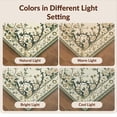 thumbnail image 7 of Design&I 8'x10' Washable Area Rug Oval Vintage Dining Trailing Vine Border Scroll Farmhouse Table for Living Room, Family Extra Large Skid-Resistant Low Profile, 7 of 7