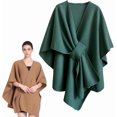 thumbnail image 1 of Women's Solid Color Cape Shawl, Soft Open Front Poncho Sweater, 1 of 7