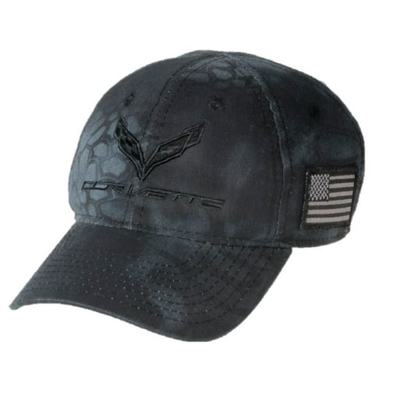 C7 Corvette Camo Hat with USA Flag - From the American Legacy Collection