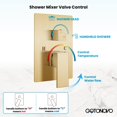 thumbnail image 4 of Sistema de ducha gotonovo Rainfall Ducha de 30 cm en oro cepillado, 4 of 9