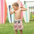 thumbnail image 4 of FORMRS Boys Swim Trunks Quick Dry Mesh Liner Boardshorts Sizes XS-XL, Brown Christmas Cups, 4 of 7